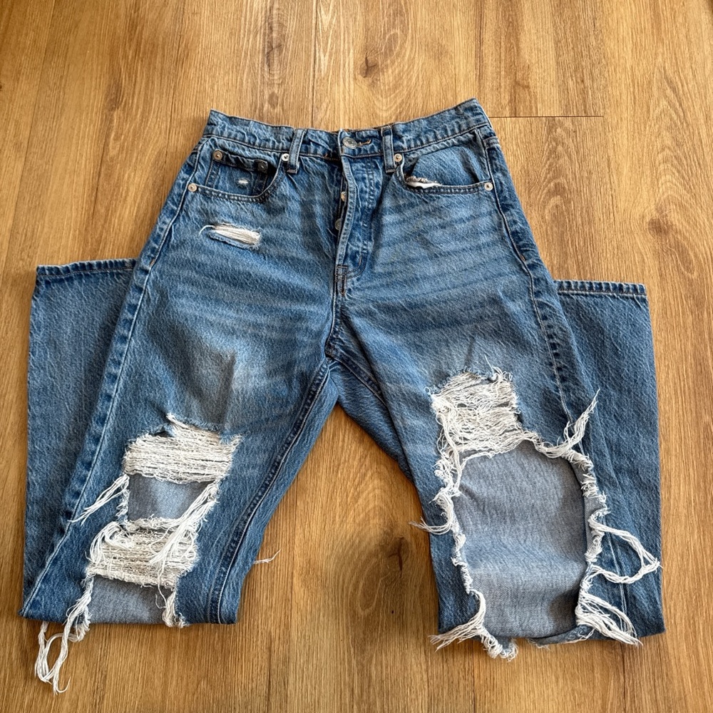 Aeropostale Blue Distressed Women Jeans
